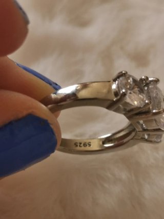 Anillo Triple Moissanita Plata 925