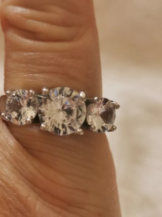 Anillo Triple Moissanita Plata 925
