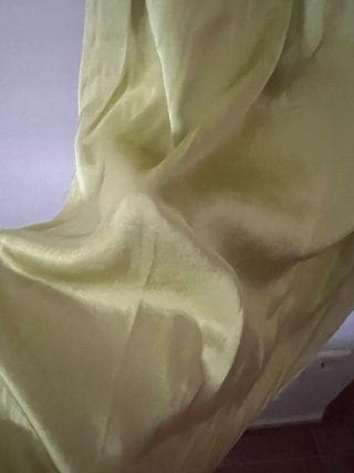 Falda larga satén verde