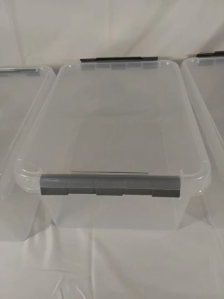 Set 3 Contenitori Trasparenti in Plastica nuovi
