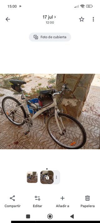 Bicicleta de montaña blanca
