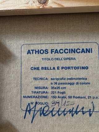 Serigrafia su tela di Athos Faccincani