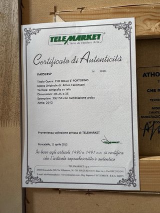 Serigrafia su tela di Athos Faccincani