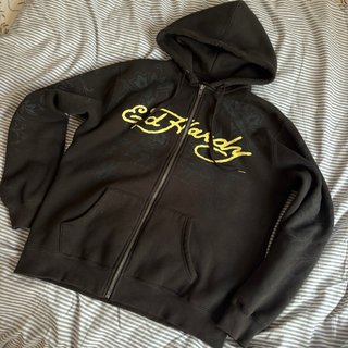 Sudadera Ed Hardy Negra Cremallera