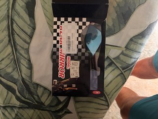 Retrovisores Moto Negros y cristales azules