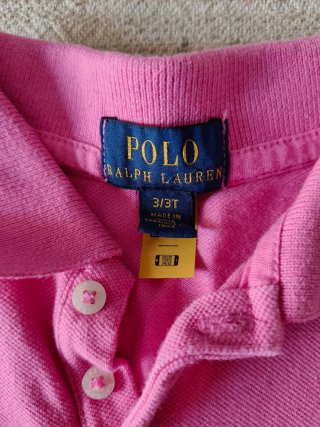 Vestido Polo Ralph Lauren rosa 3T