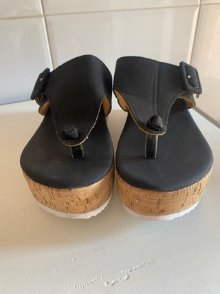 Sandalias cuña negras talla 37
