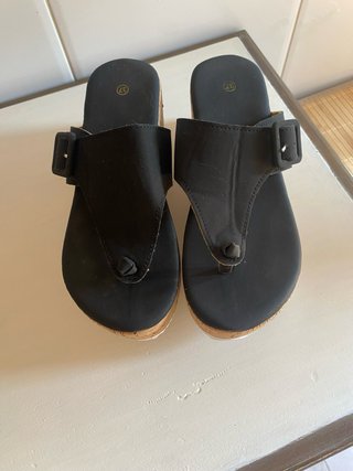 Sandalias cuña negras talla 37