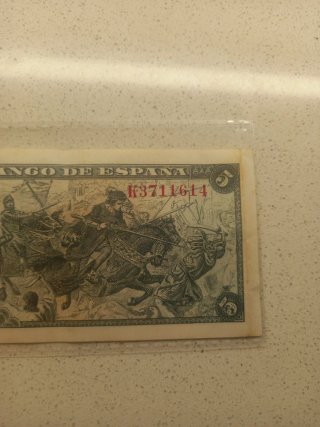 Billete 5 pts Banco de España 1945