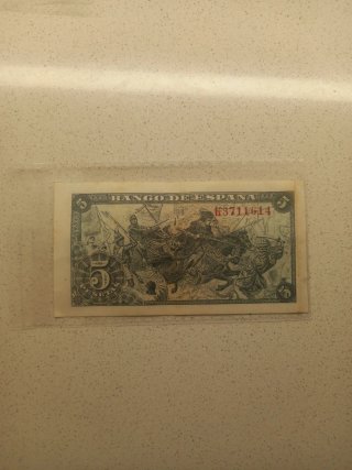 Billete 5 pts Banco de España 1945