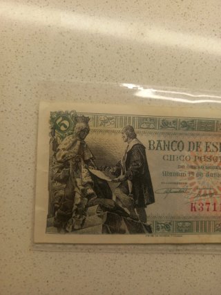 Billete 5 pts Banco de España 1945