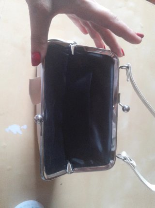 Bolso de mano de vestir con lazo