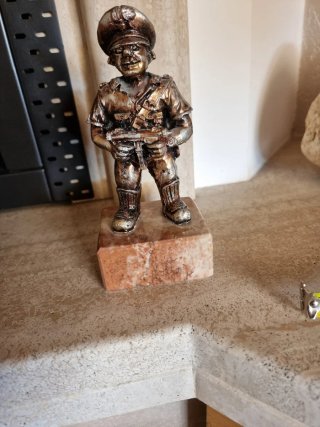 Statuetta Carabiniere Resina Bronzo Vintage
