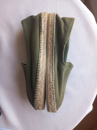 Zapatillas Espiga Artesanía Talla 41 Verde