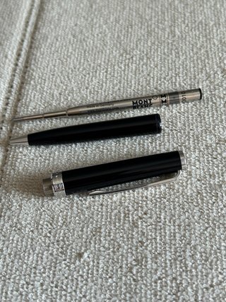 Bolígrafo pix. Montblanc Negro y Plata