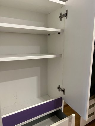Conjunto baño: mueble, lavabo y armario alto