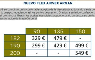 Colchón Flex Argan AirVex 150x190x25 + Somier