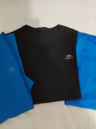Pack 3 Camisetas Decathlon Negras y Azules