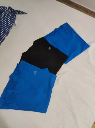 Pack 3 Camisetas Decathlon Negras y Azules