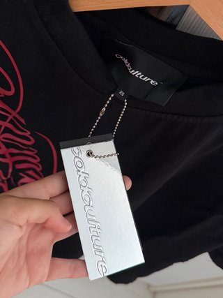Cold Culture Camiseta Negra Script Tee XS