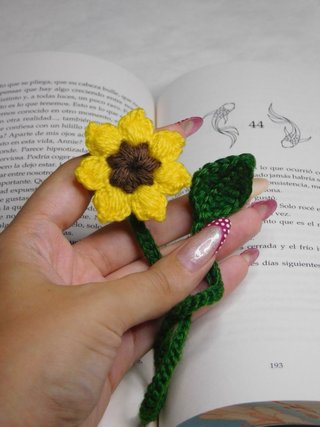 Marcapáginas girasol