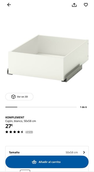 Cajones PAX IKEA Komplement.