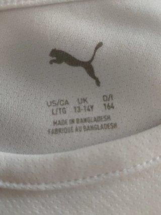 Camiseta deportiva Puma niño blanca