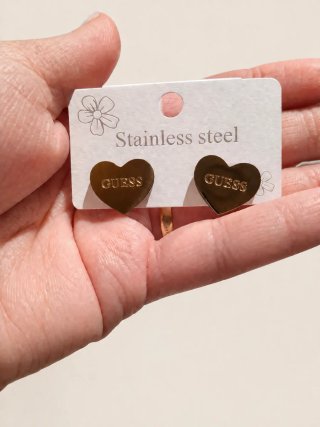 Pendientes Corazón Dorados
