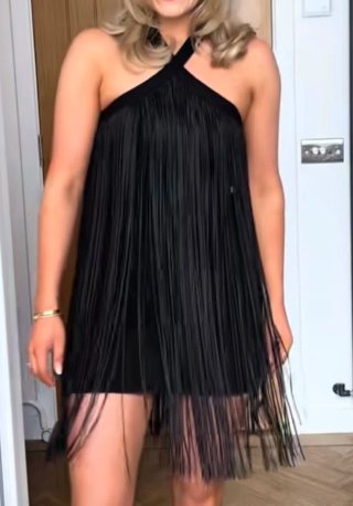 Vestido Zara con flecos