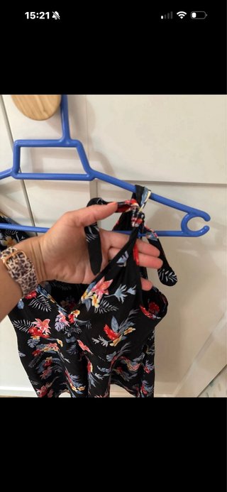 Vestido corto estampado floral