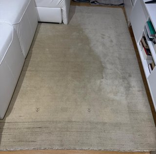 Tappeti di lana beige e grigio in pura lana trattata