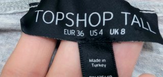 Camiseta gris Topshop