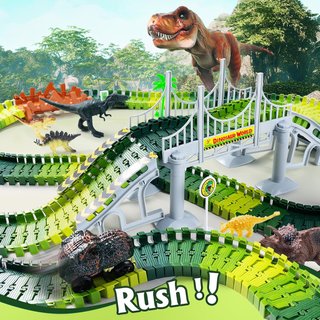 SIN ABRIR Juguete 218pcs Circuito Coche Dinosaurio