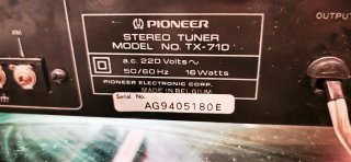 Pioneer TX-710 Tuner Stereo Vintage Anni '80