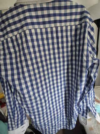 Camisa de cuadros azul y blanca Talla M