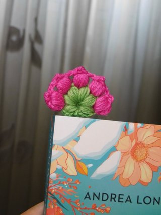 Marcapáginas flor rosa
