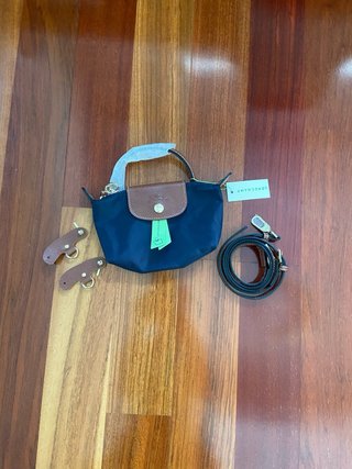 Bolso Longchamp Azul y Marrón