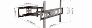 Soporte TV Brazo Reforzado Negro de 26 a 80