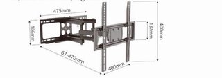 Soporte TV Brazo Reforzado Negro de 26 a 80