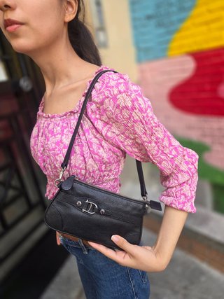 Bolso Hombro Estilo Baguette Negro