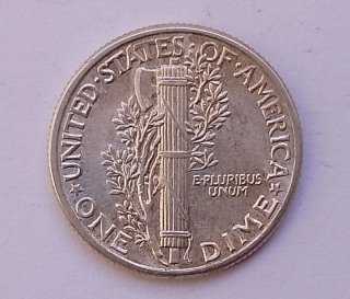 USA One Dime 1943 Silver 900