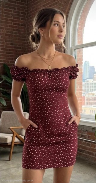 Vestido corto de corazones pequeñitos,  ajustadito