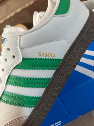 Adidas Samba Talla 38 Verde y Blanco