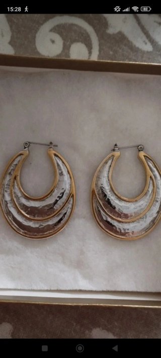 Pendientes aro oro y plata