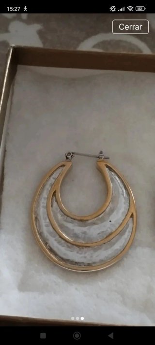Pendientes aro oro y plata