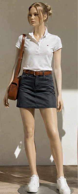 Polo Tommy Hilfiger Mujer Slim Fit Blanco Talla M