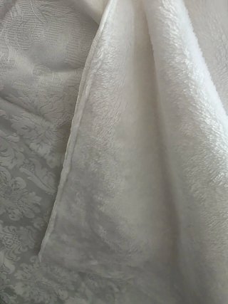 Mantón Fallera Blanco Brocado