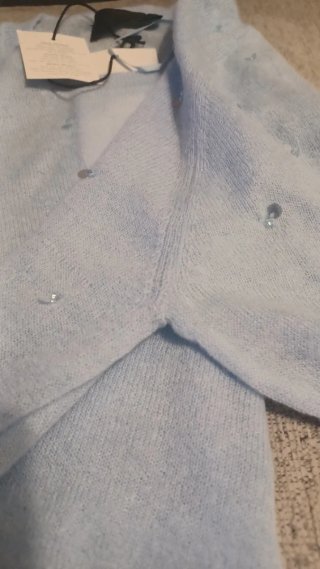 Blusa Zara azul con lentejuelas