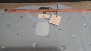 Blusa Zara azul con lentejuelas