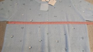 Blusa Zara azul con lentejuelas